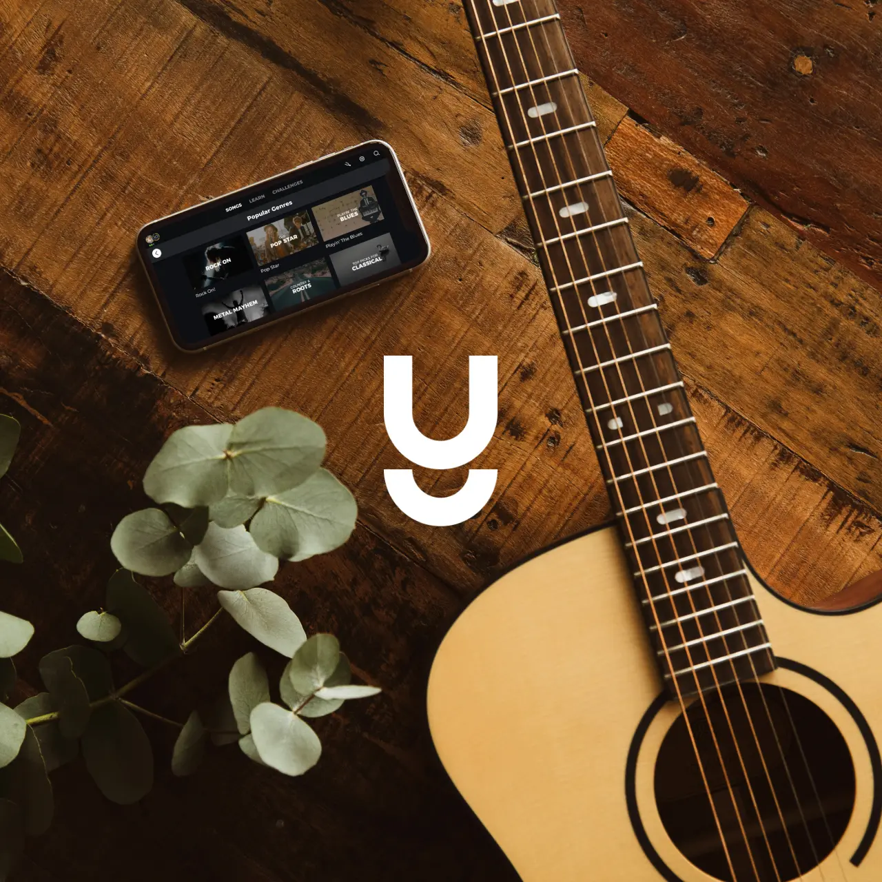 A person using the Yousician app for support