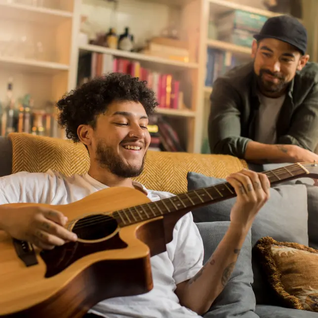 A family playing music together