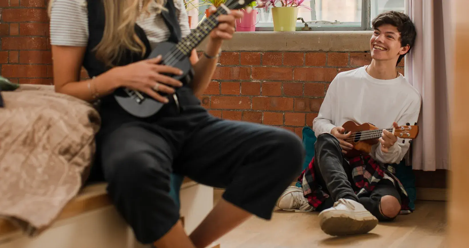 Family enjoying music together