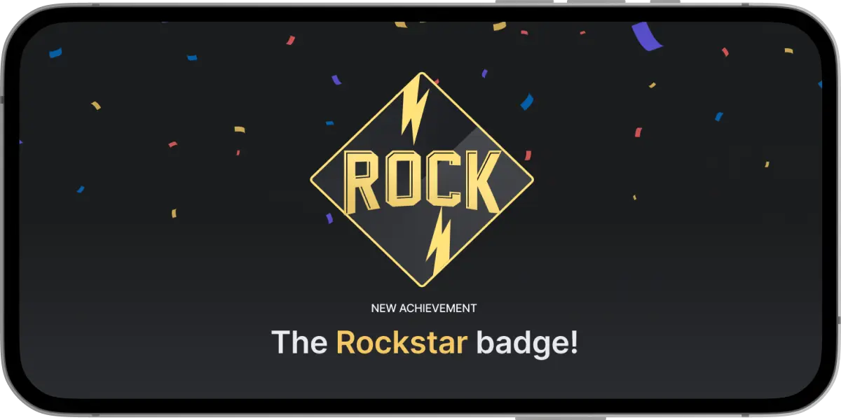 L'app Yousician che assegna un badge rock